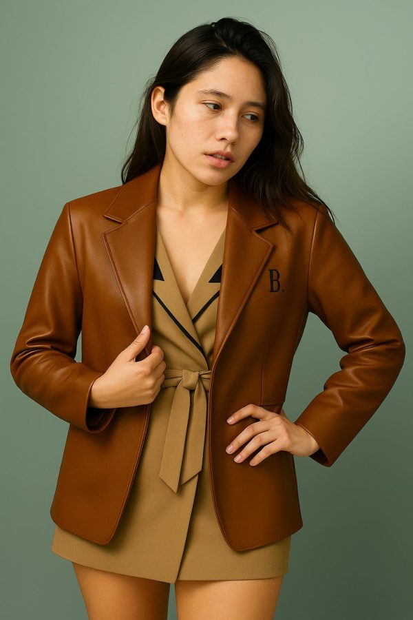 B. Signature Cognac Leather Jacket - Image 5